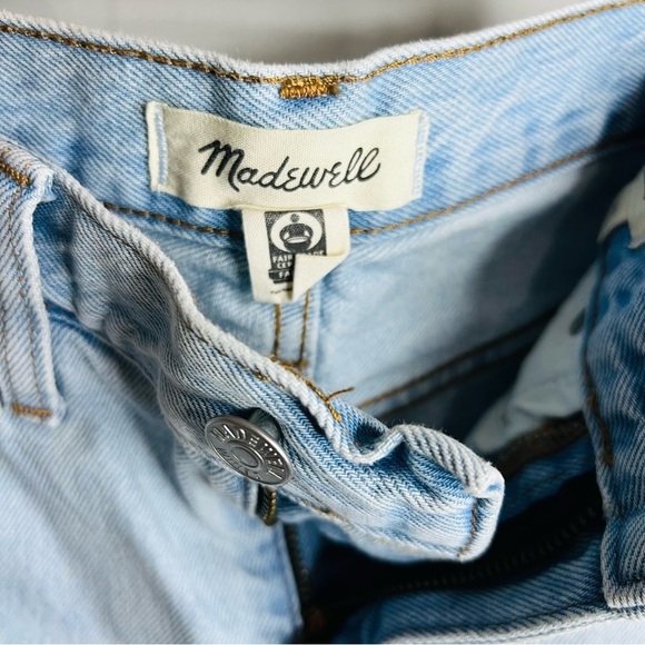 MADEWELL relaxed denim shorts light blue wash size 26 - Picture 8 of 8